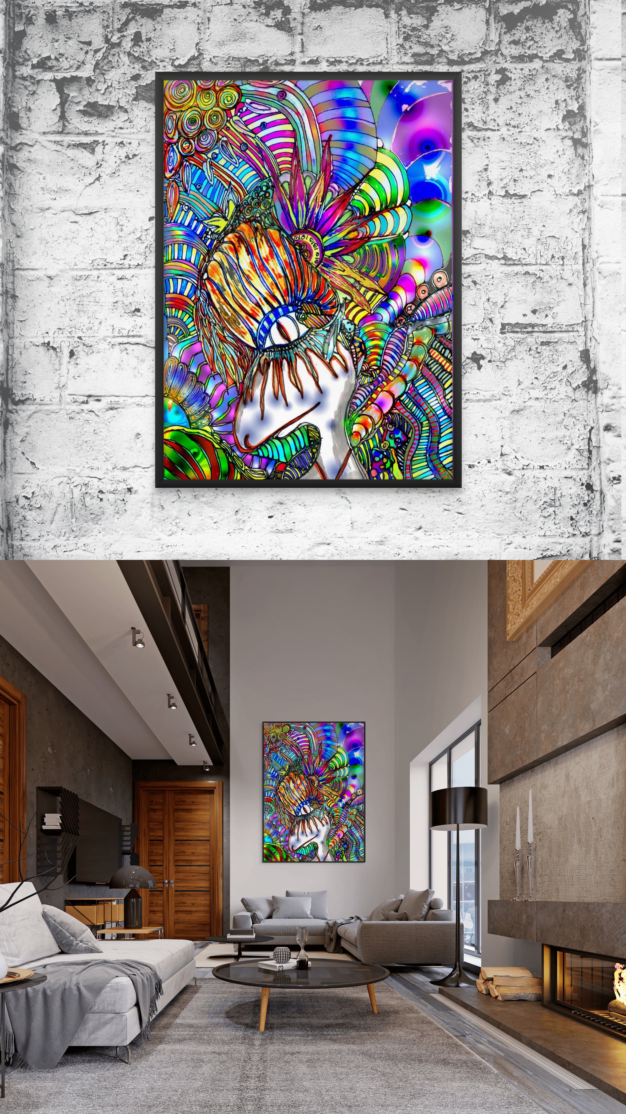 Visit | Fine Art Giclée & Premium Poster | Original Art by HeNåAnne