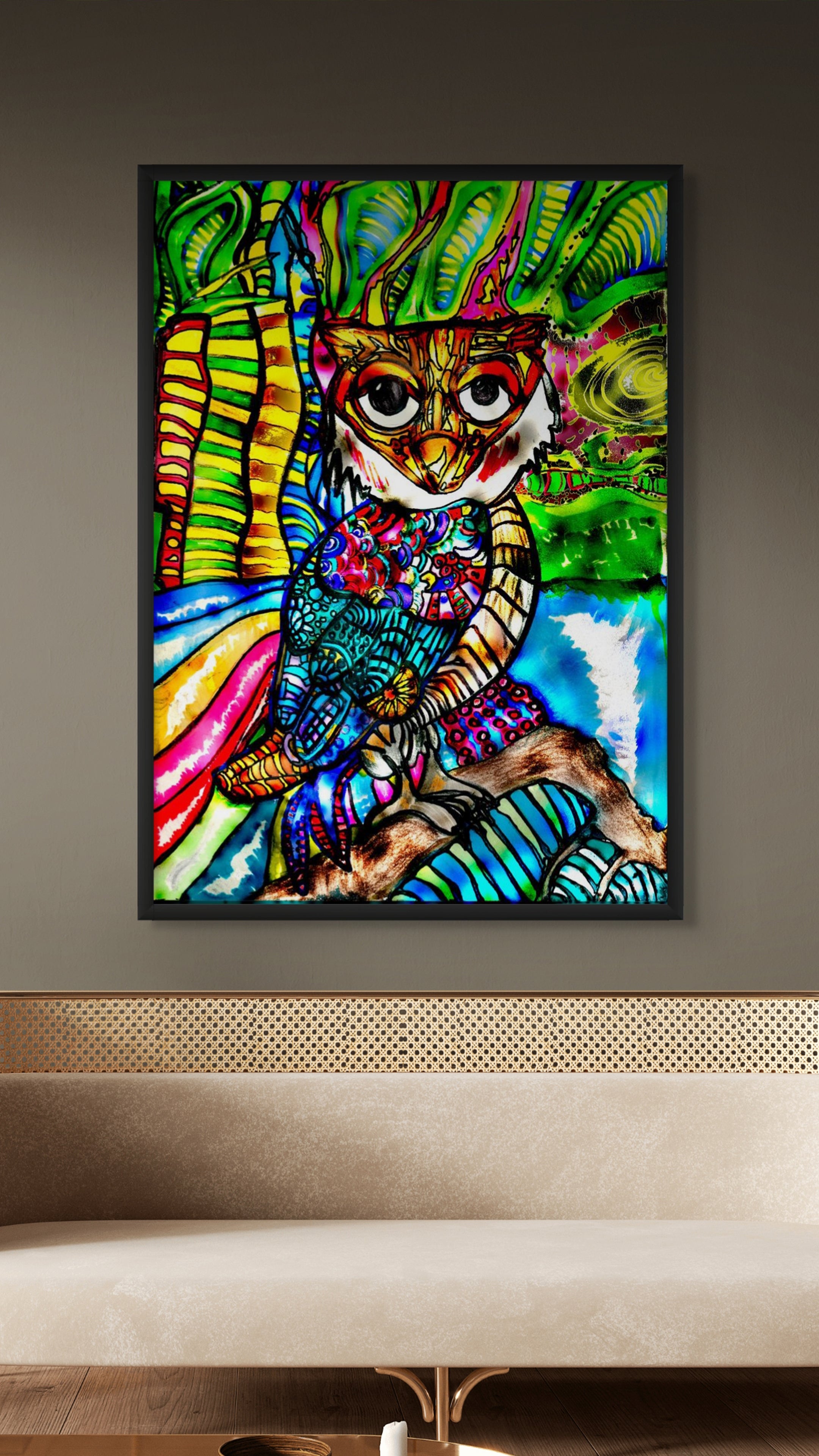 The Owl Knows | Fine Art Giclée & Premium Poster | Original Art by HeNåAnne