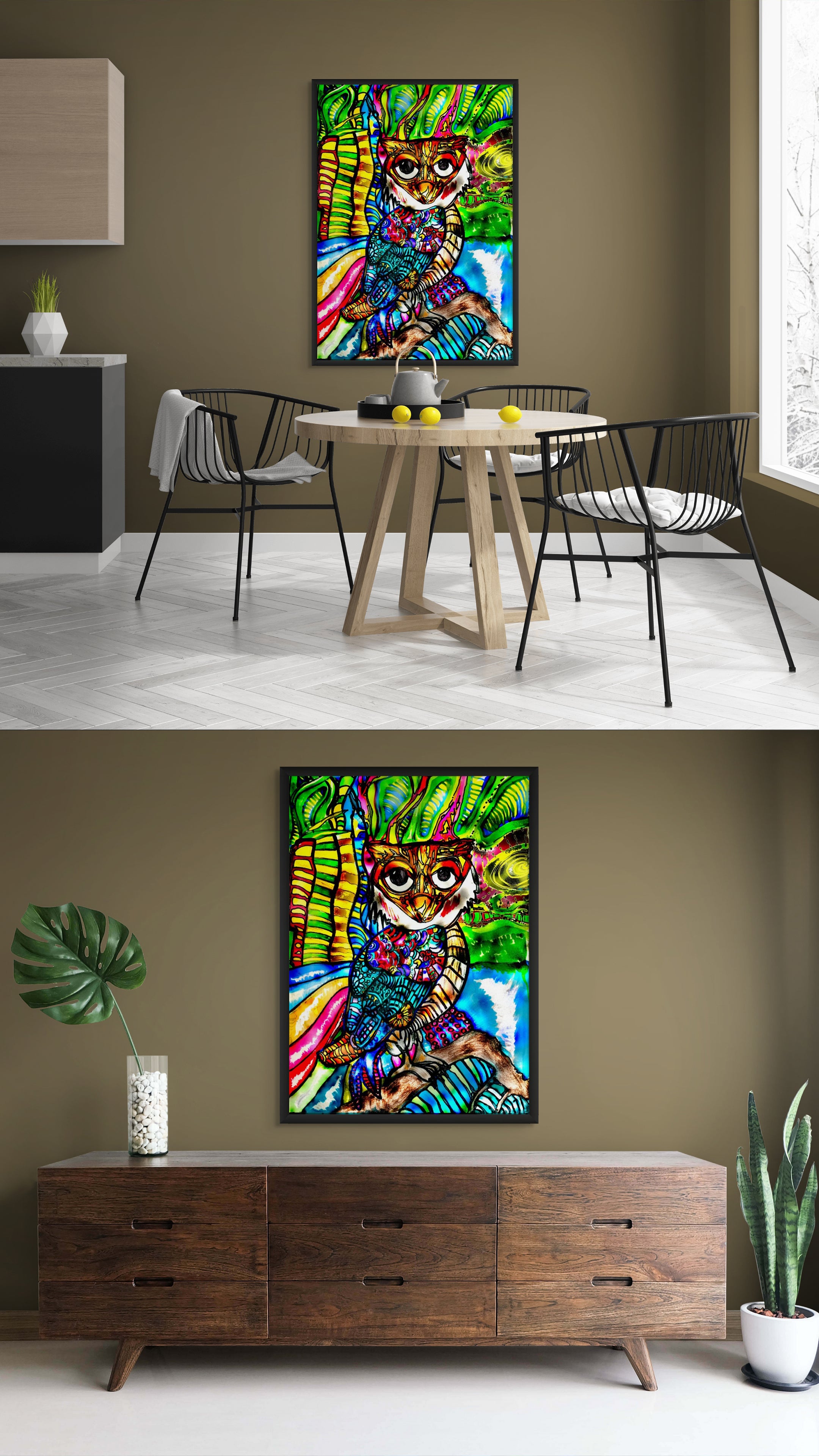 The Owl Knows | Fine Art Giclée & Premium Poster | Original Art by HeNåAnne