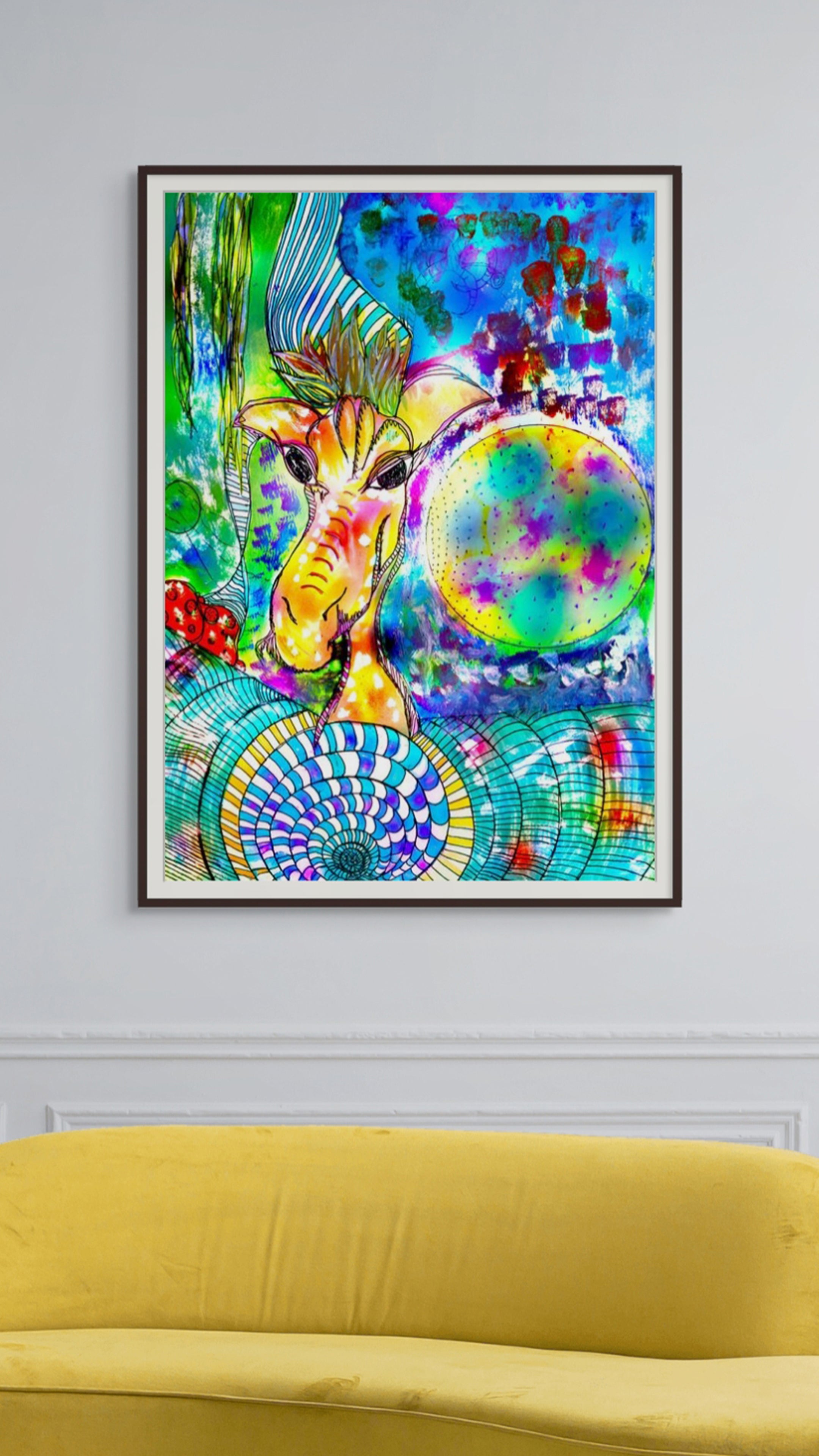 Rainbow Safari | Fine Art Giclée & Premium Poster | Original Art by HeNåAnne