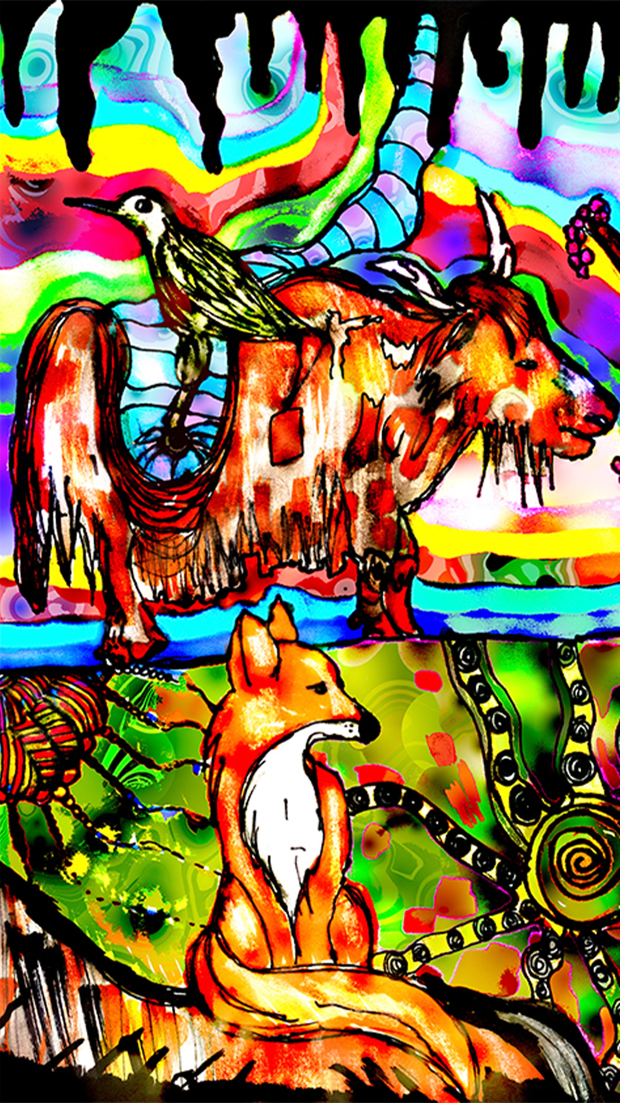 The Trickster | Fine Art Giclée & Premium Poster | Original Art by HeNåAnne