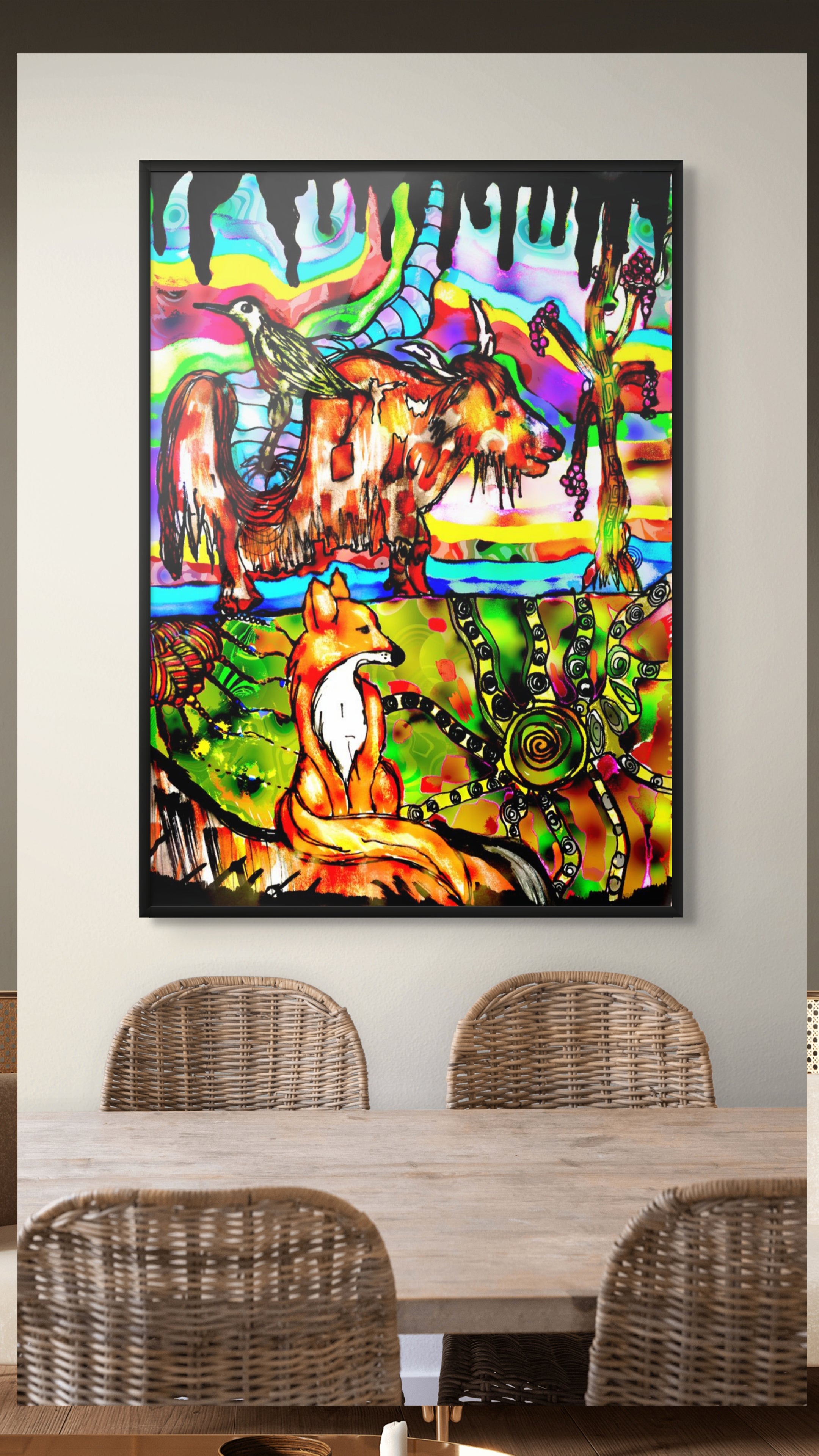 The Trickster | Fine Art Giclée & Premium Poster | Original Art by HeNåAnne