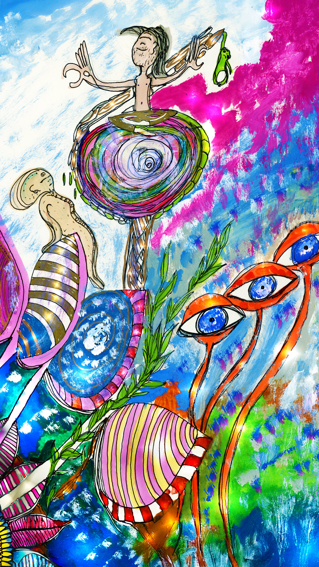 Vortex Prayer | Fine Art Giclée & Premium Poster | Original Art by HeNåAnne